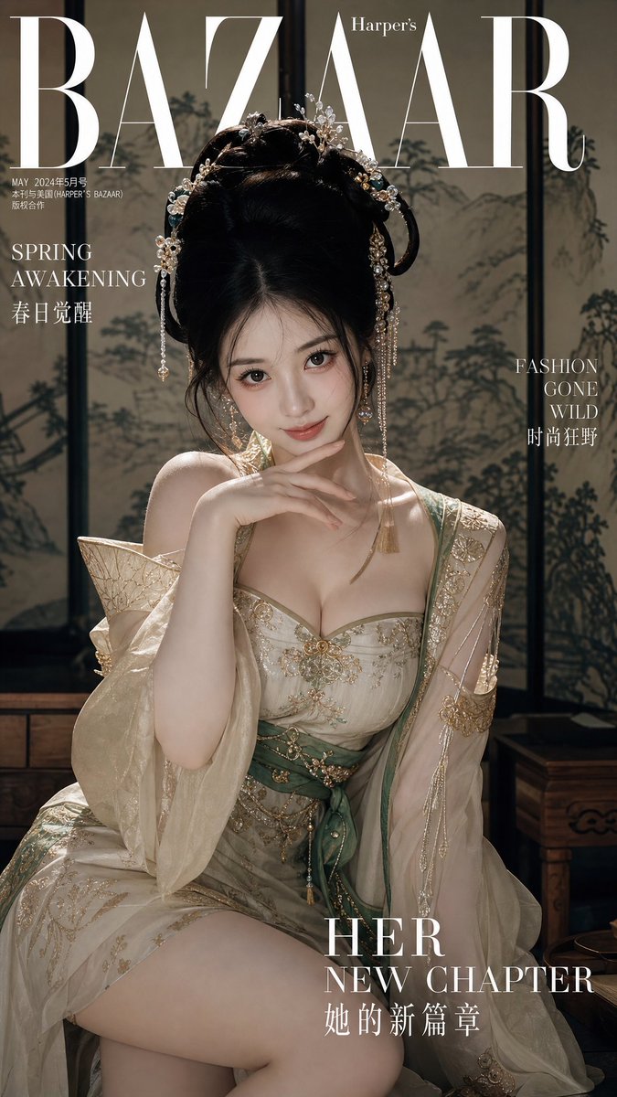 Traditional Chinese Style Fashion Magazine Cover