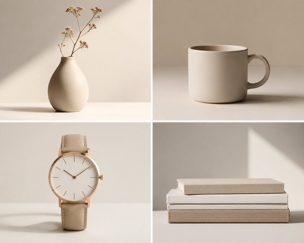 Minimalist Neutral Object Grid