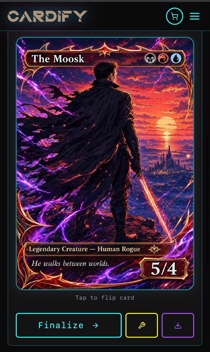 Cyberpunk Fantasy Trading Card App