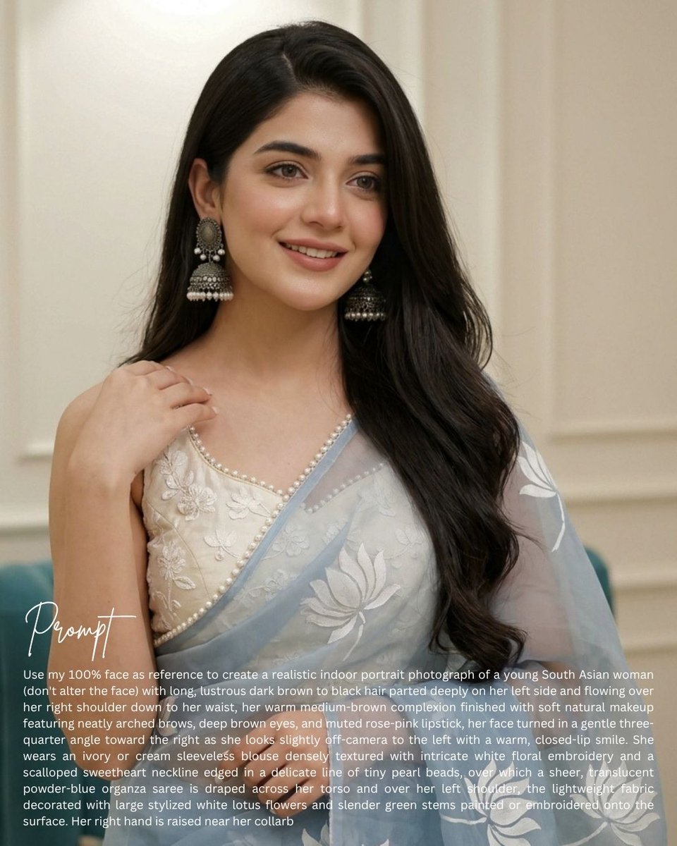 South Asian Saree Prompt Card