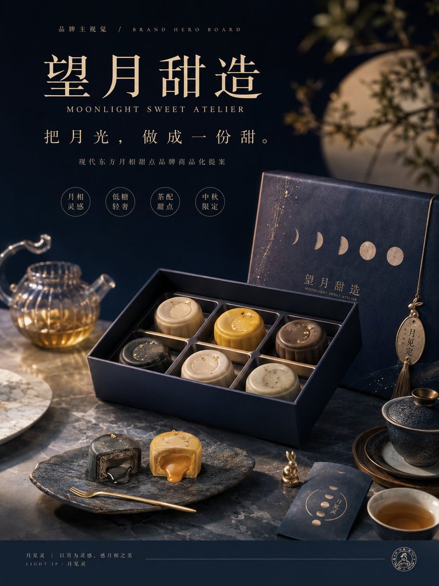 Moon Phase Mooncake Brand Hero Board