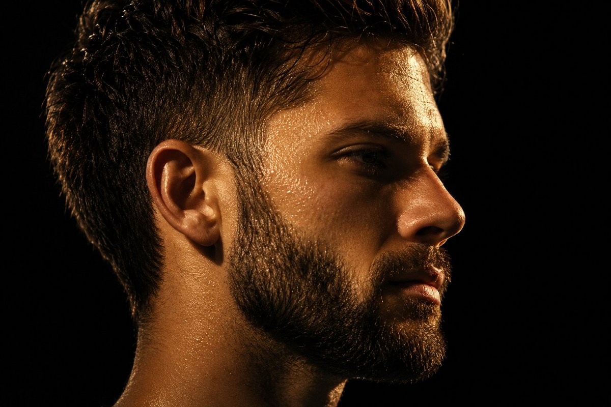 Chiaroscuro Mullet Profile Portrait
