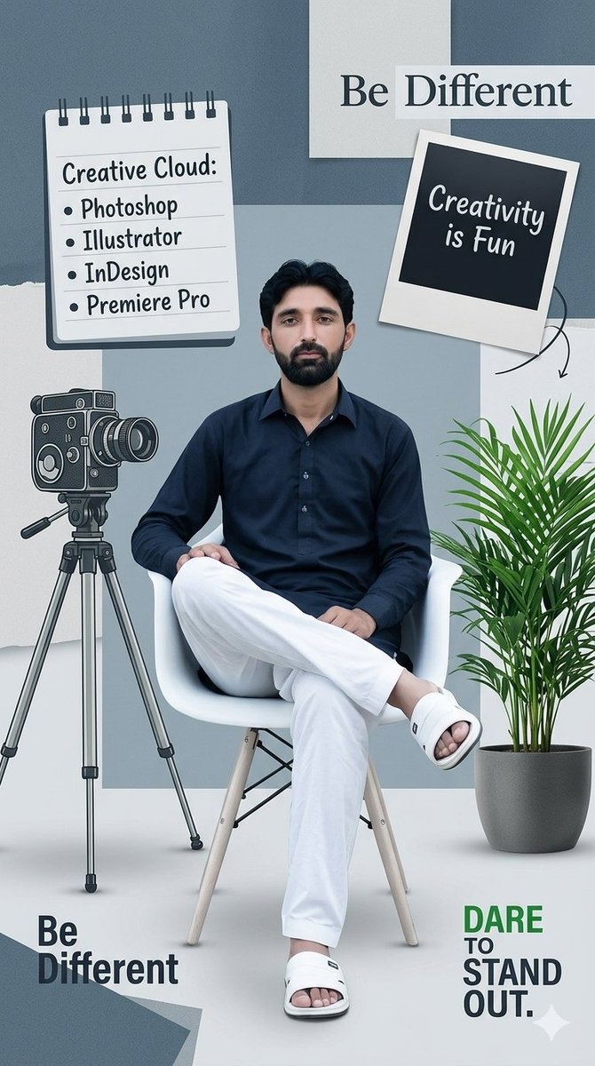 Creative Design Mood Board Portrait