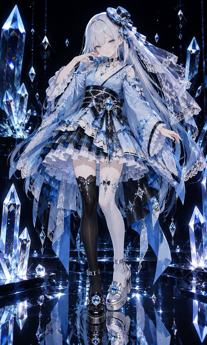 Crystal Gothic Lolita Anime Outfit