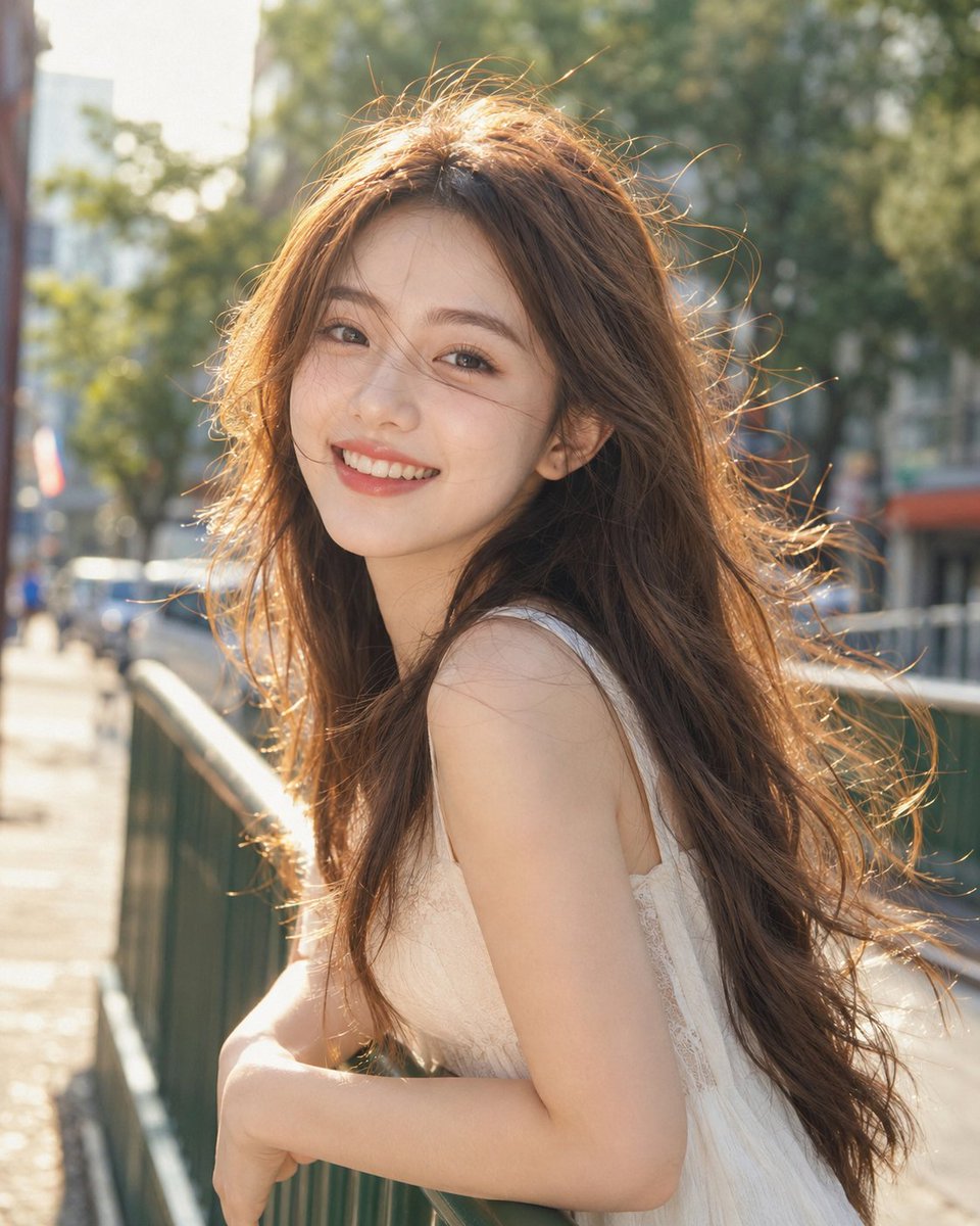 Backlit Windy Summer Portrait