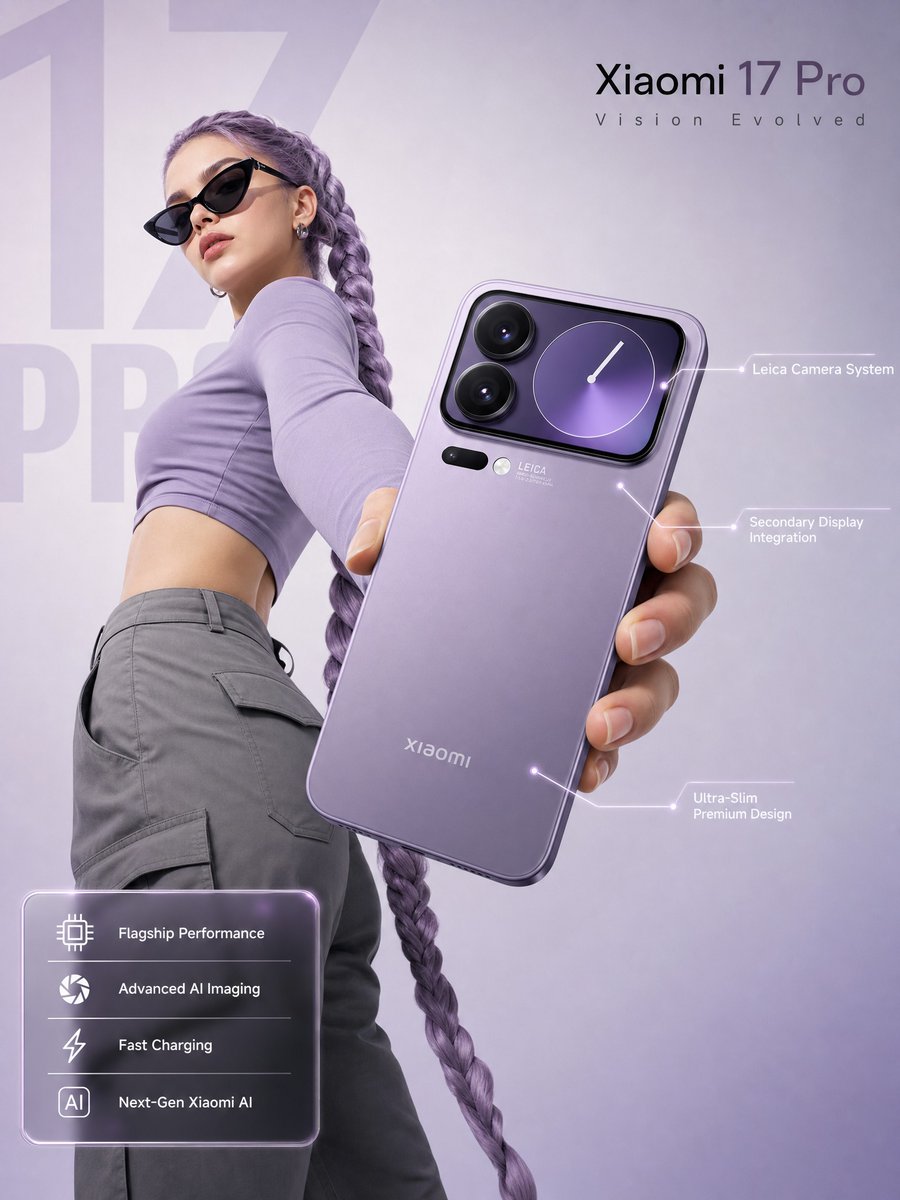 Premium Lavender Smartphone Advertisement