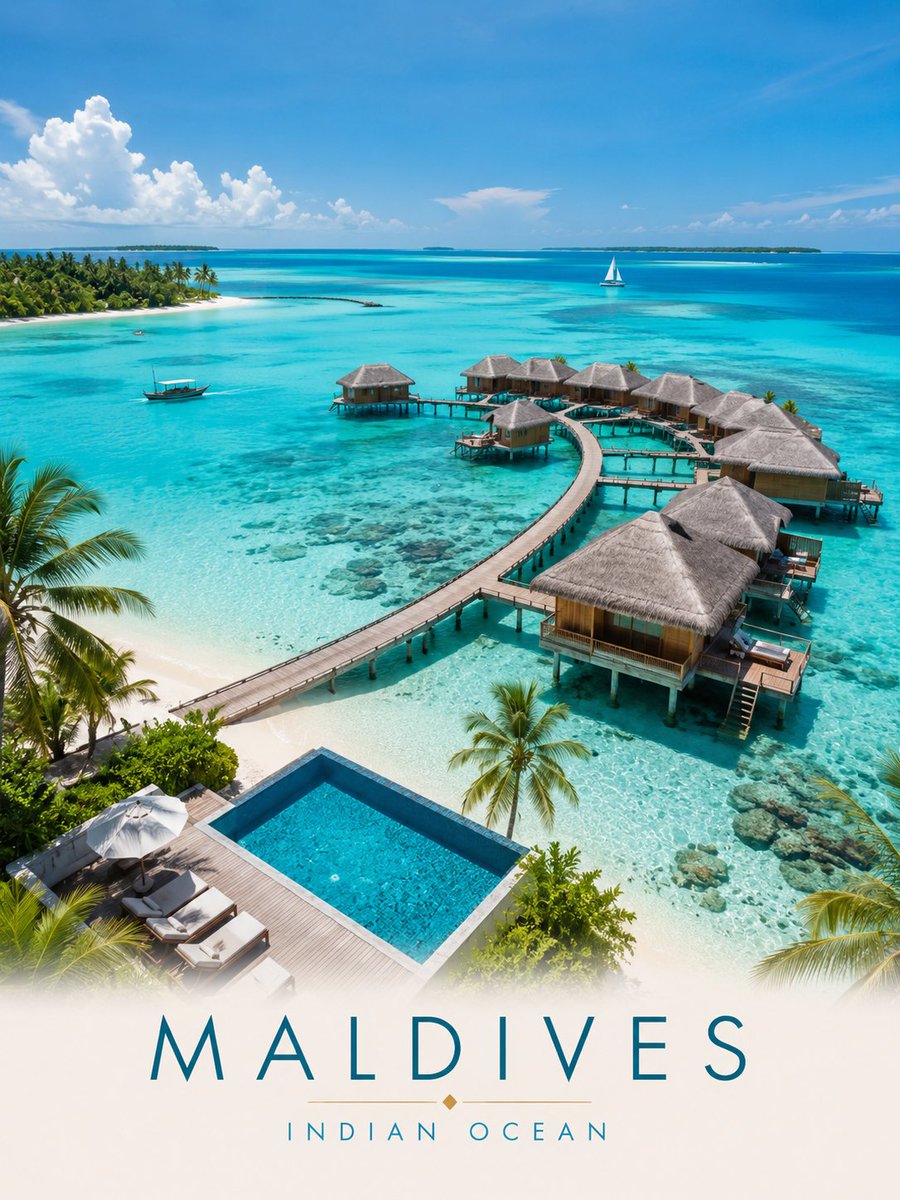 Maldives Luxury Travel Poster