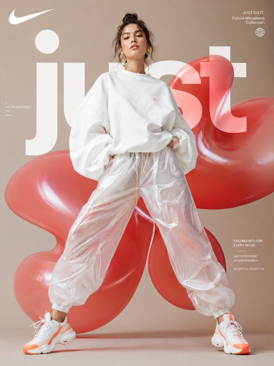 Futuristic Sportswear Fashion Poster