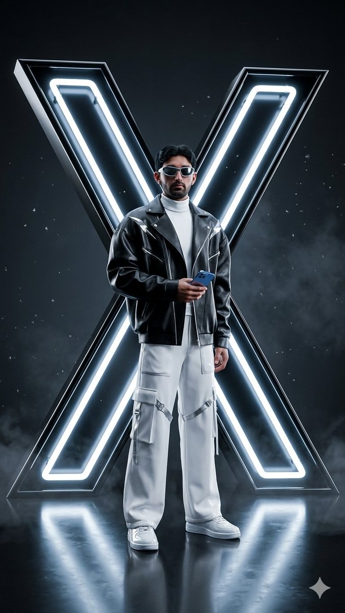Cyberpunk Neon Logo Fashion Photography