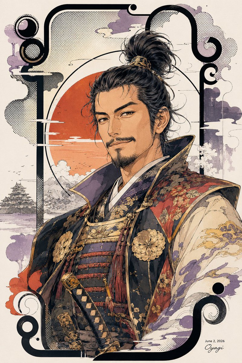 Stylish Nobunaga Ukiyo-e Portrait