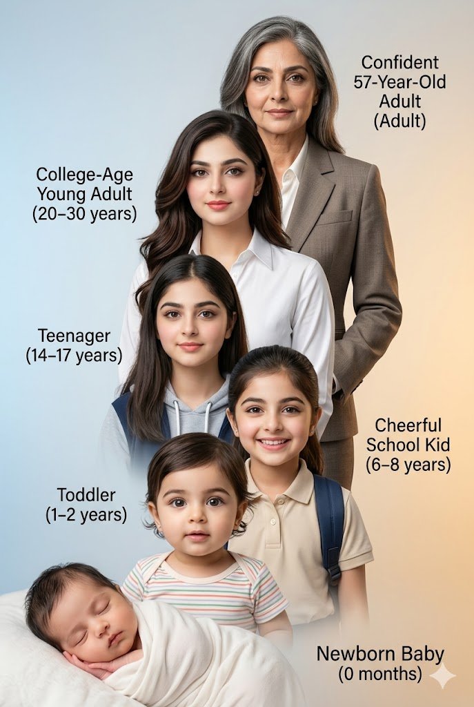 Human Life Progression Composite