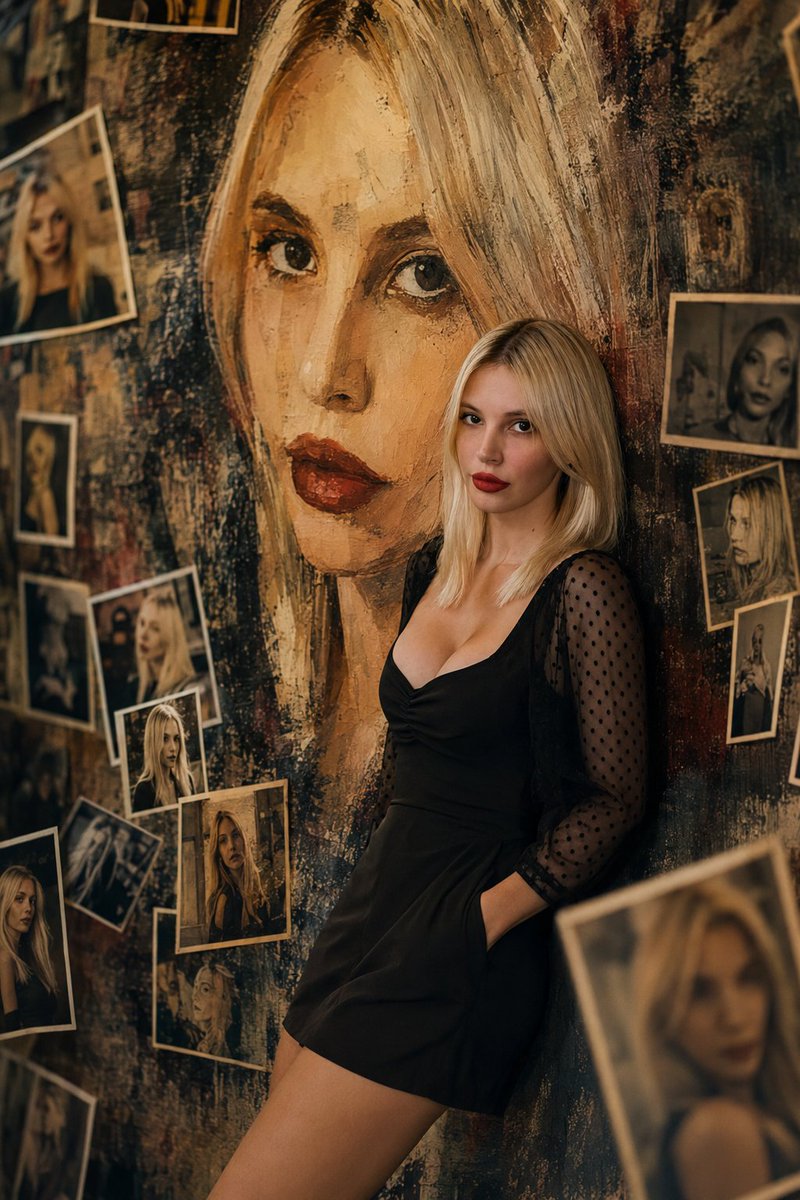 Artistic Mural Gallery Portrait