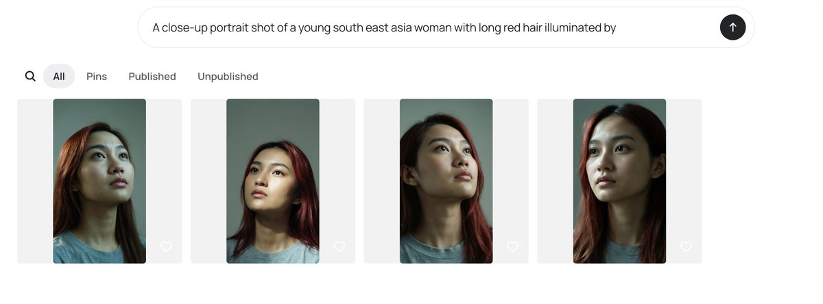 AI Gallery Portrait UI Screenshot