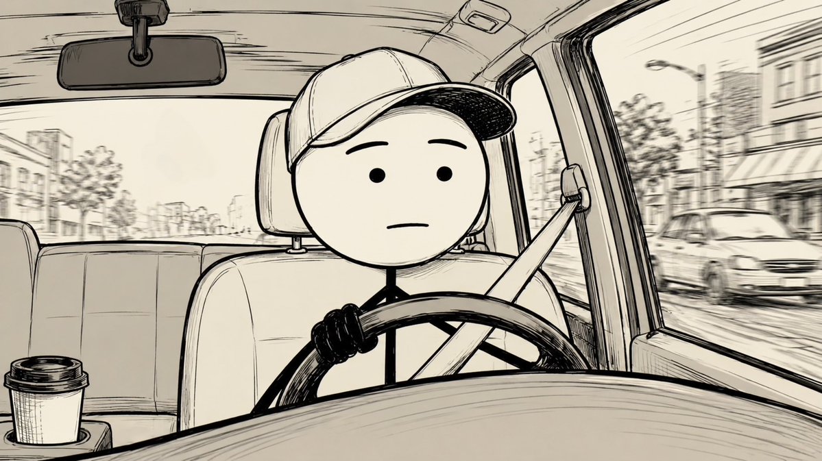Stick Figure Driver Sketch