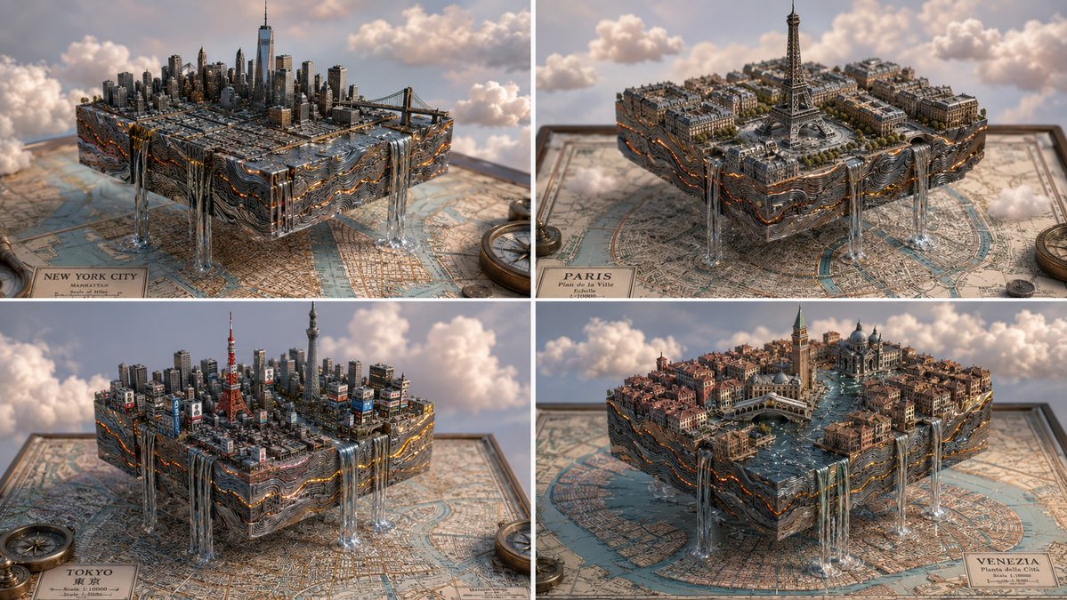 Isometric Magma Damascus Steel Cities