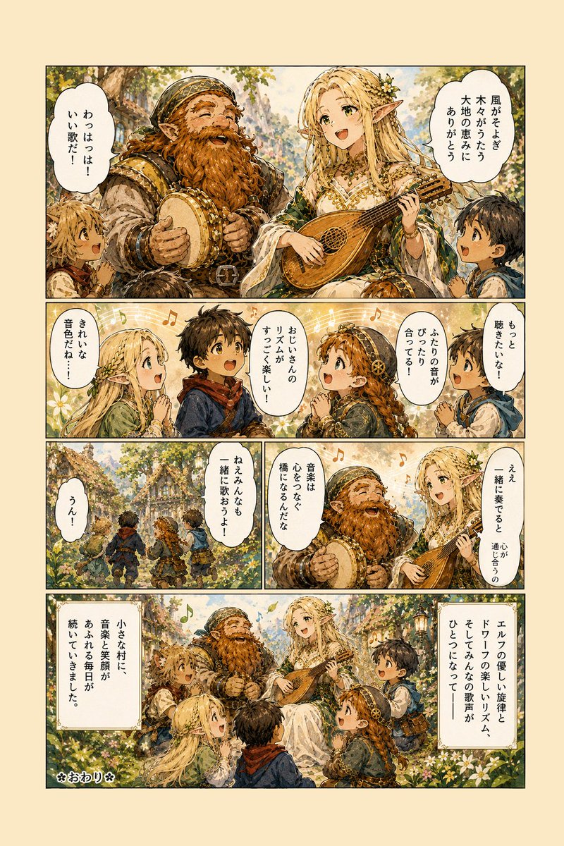 Fantasy Forest Music Manga Page