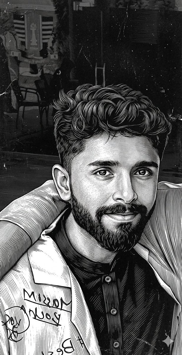 Scratchboard Engraving Portrait Transformation