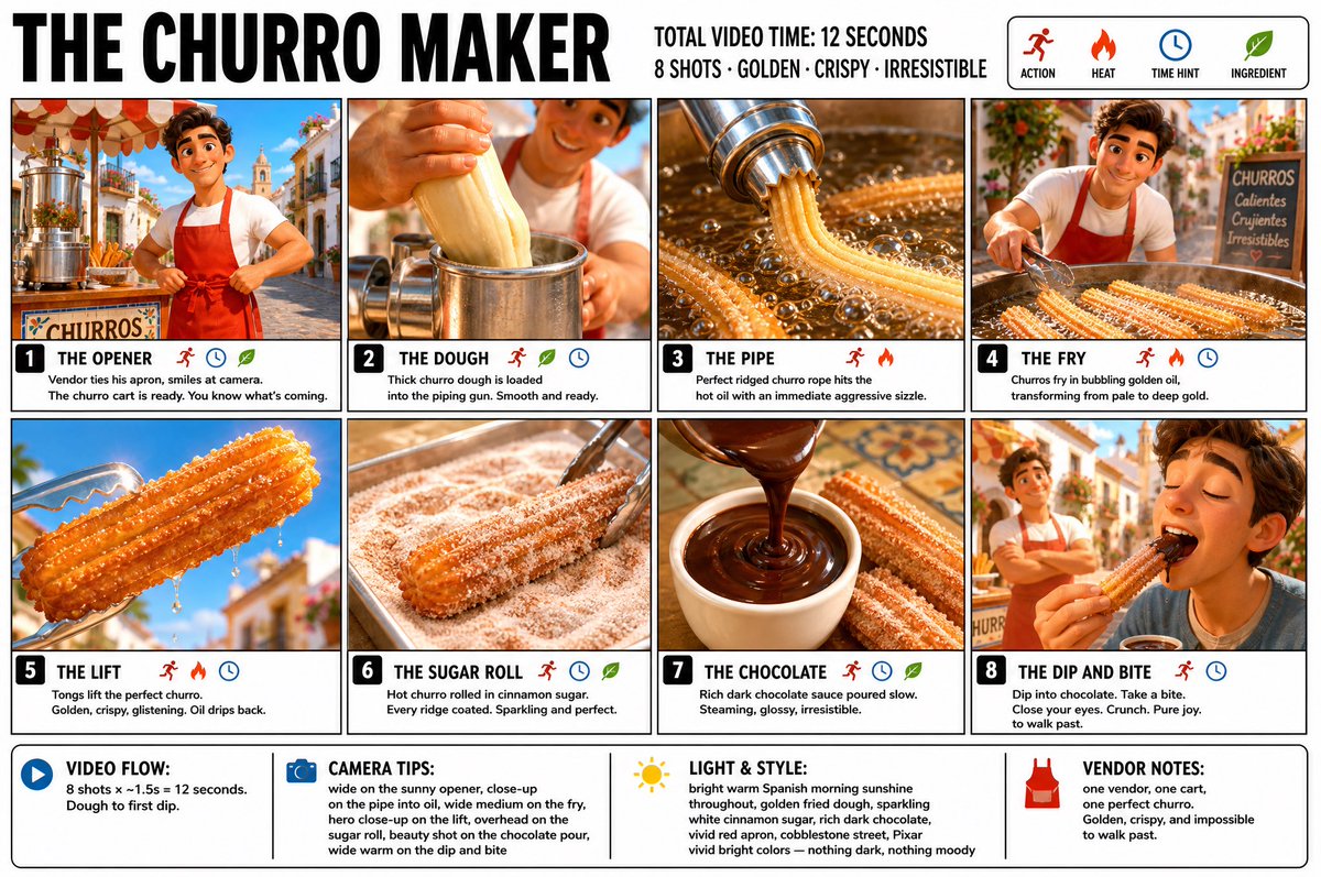 Churro Maker Infographic Storyboard