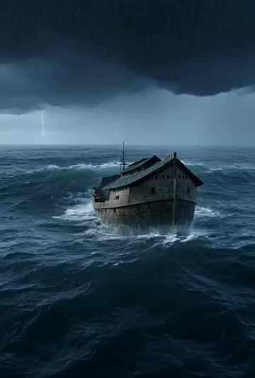 Noah's Ark storm video prompt