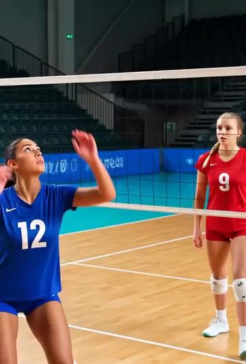 Volleyball Game Zoom Out to TV Screen