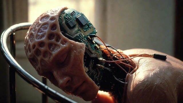 Cyborg Serenity Cradle Video Prompt