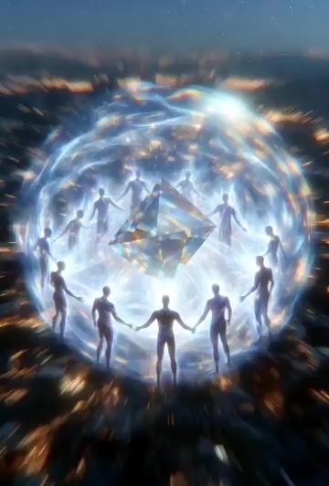 Grok Imagine prompt: Prism creating a sphere and transforming energy