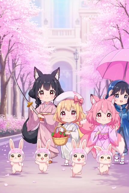 Kawaii anime parade video prompt