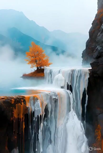 Grok Imagine prompt for a surreal landscape video