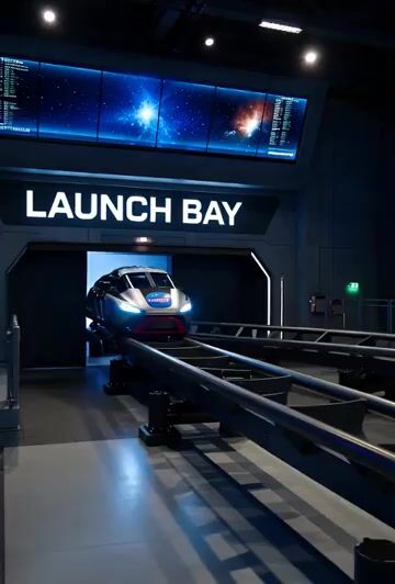 Video Generation Prompt: SpaceX Reimagined Space Mountain