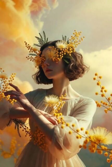 Mimosa spirit in a morning haze