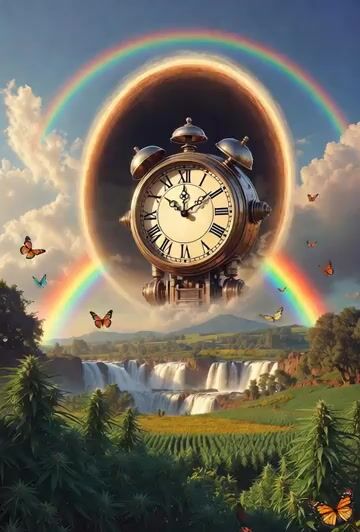 Robotic Clock Emerging from a Portal