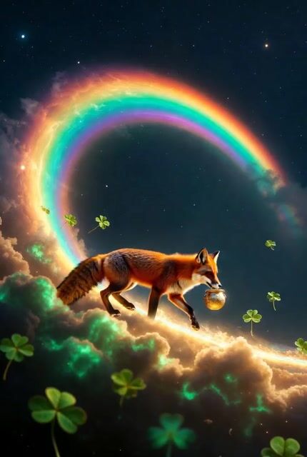 Mystical Red Fox St. Patrick's Day Video Prompt