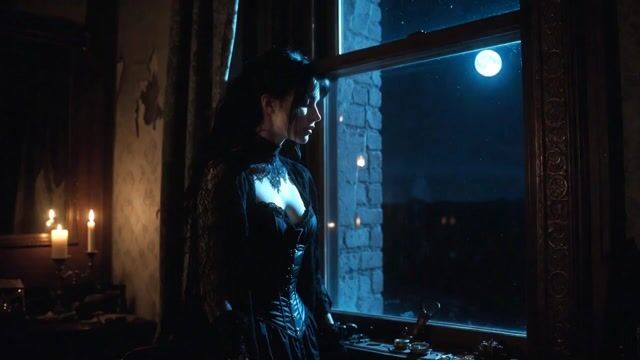 Woman Staring Out Window Video Prompt