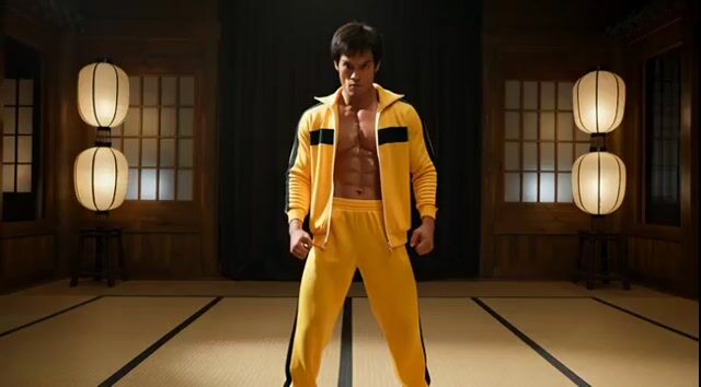 Cinematic Bruce Lee Martial Artist Video Prompt