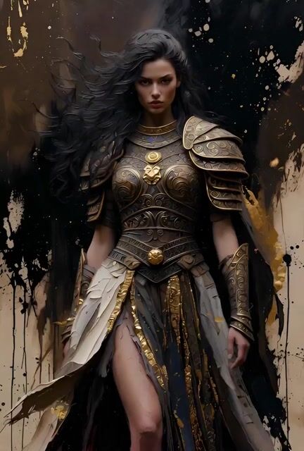 Detailed Dark Fantasy Warrior Woman Video Prompt