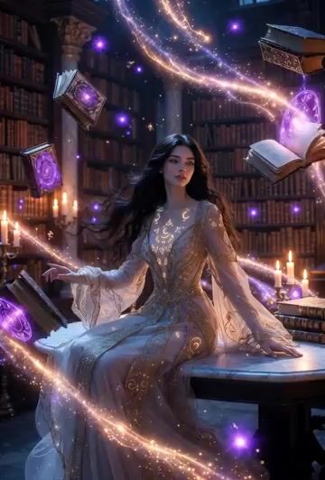 Enchantress in an Ancient Library