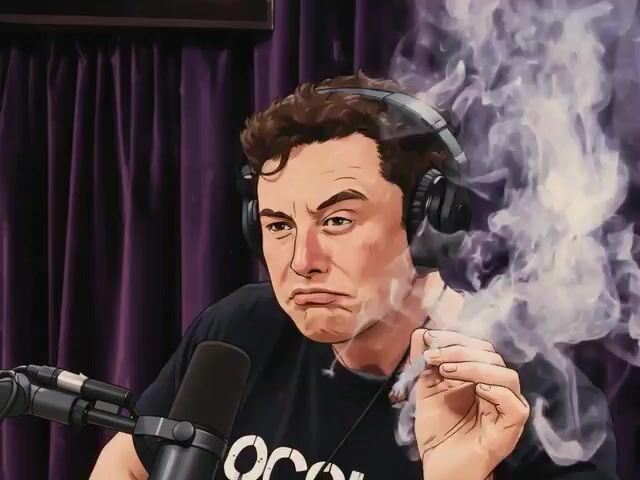 80s anime smoking Elon Musk template transformation