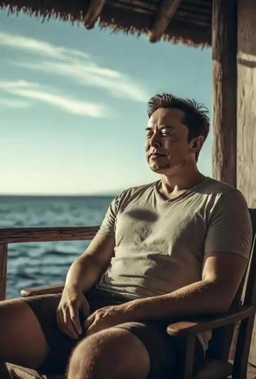 Relaxed and chilled out Elon Musk