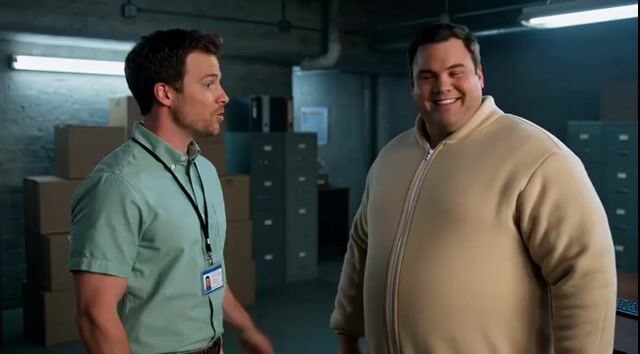 PlantMAN and ripped Kevin Malone in an underground office