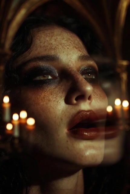 Extreme Close-up Portrait of a Dark Oracle