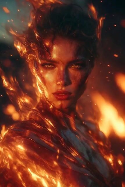 Ultra Sharp Portrait of a Flame Queen
