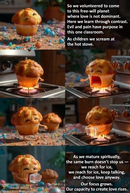 Pixar-Style Muffin People Life Cycle Video Prompt