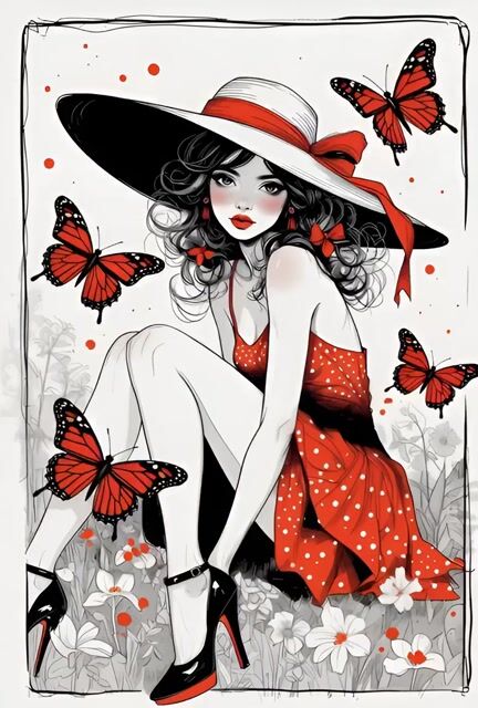 Comic-book Style Woman in Field Video Prompt