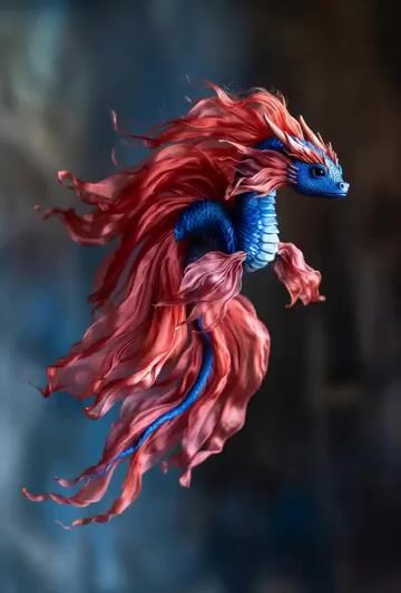 Silk Dragon Inspired by a Beta Fish
