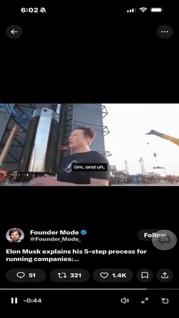 Grok Imagine prompt for Elon Musk's 5-step efficiency method