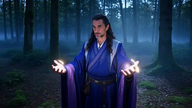 Sorcerer Casting Spells with Glowing Energy