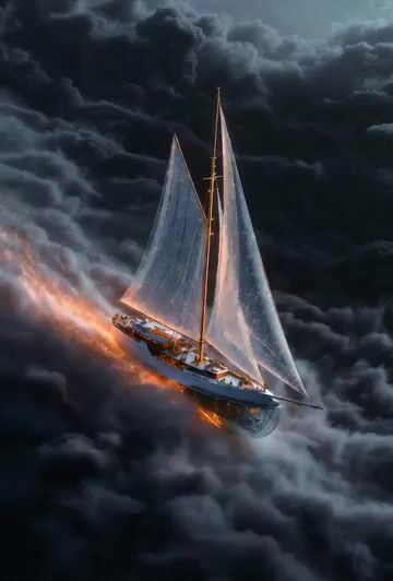 Ship getting hit by cannonballs