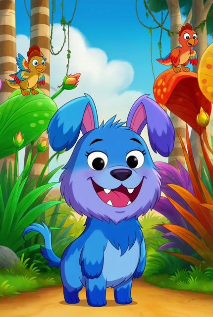 Cartoon Monster Dog Love Story Video Prompt