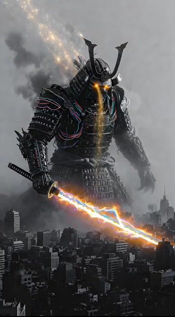 Cosmic Kaiju-Samurai Hybrid