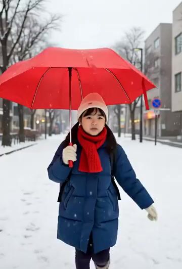 Grok Imagine prompt for a nostalgic scene of walking home in winter